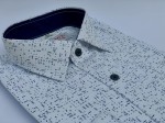 Koszula męska biało-granatowa slim     