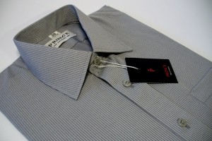 koszula szara prążki slim