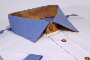 Koszula męska biało- niebieska classic