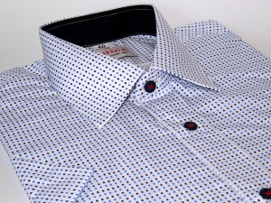 Koszula męska biało-granatowa classic