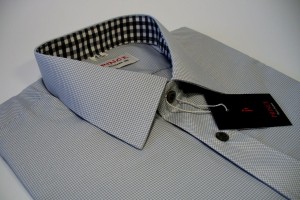 koszula szara kratka slim