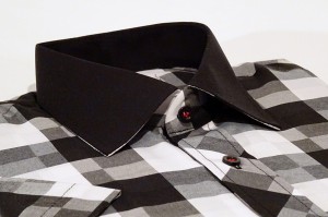 Koszula męska biało-czarna kratka classic