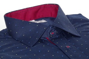 Koszula męska granatowo-czerwona classic