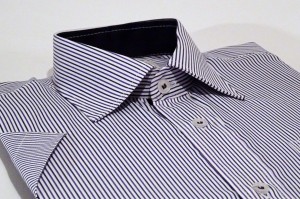 Koszula męska biało-granatowa slim