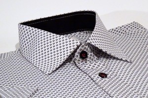 Koszula męska biało-granatowa classic