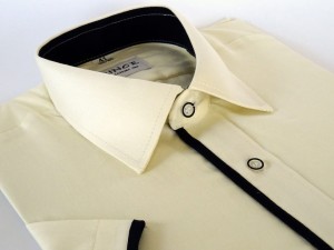 Koszula męska ecru gładka classic