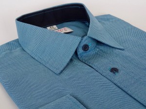 Koszula męska turkusowa 80% bawełna classic