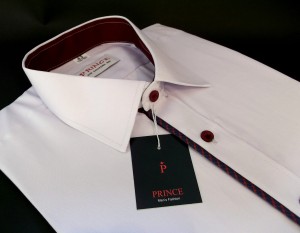 Koszula fioletowa gładka classic 80% bawełna